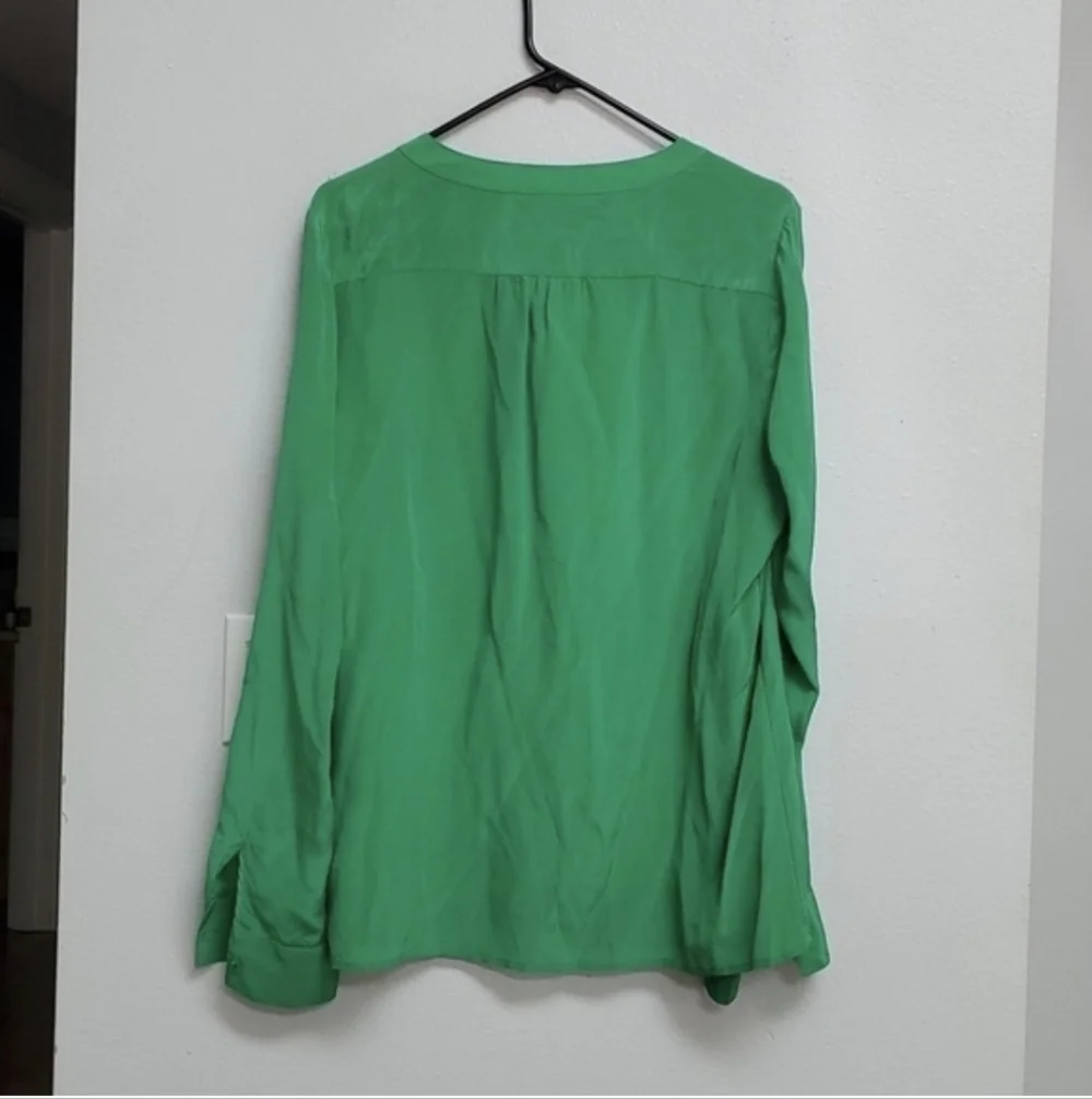 Banana Republic Grosgrain Silk Popover Blouse